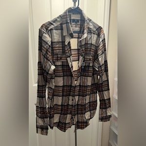 Plaid longsleeve flannel over size